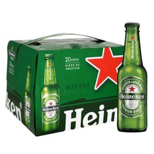 Product image - Bia Heineken Pháp 5% - Chai 250ml -Thùng 20 Chai