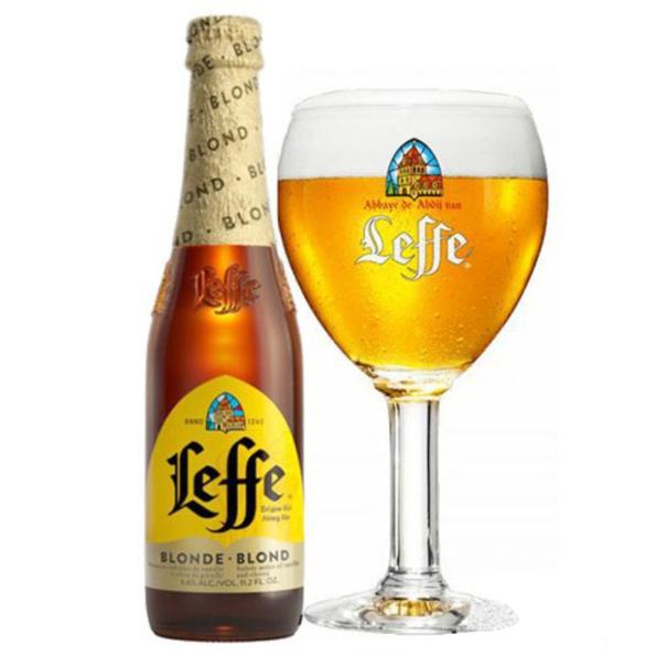 Product image - Bia Leffe vàng Blond 6,6% Bỉ - Chai 330ml - Thùng 24 Chai