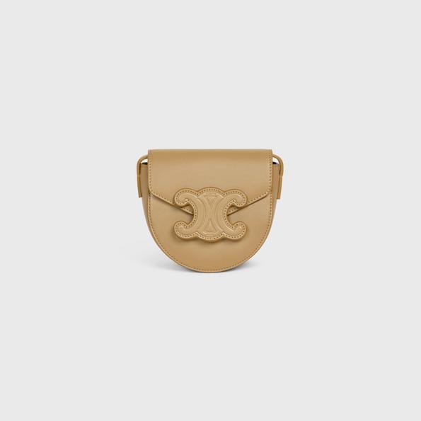 Product image - CELINE Mini Besace Cuir Triomphe Bags - Milk Tea (Free-shipping)