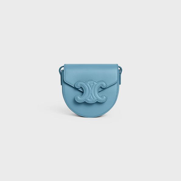 Product image - CELINE Mini Besace Cuir Triomphe Bags - Denim (Free-shipping)