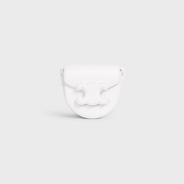 Product image - CELINE Mini Besace Cuir Triomphe Bags - White (Free-shipping)
