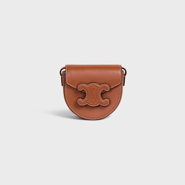 Product image - CELINE Mini Besace Cuir Triomphe Bags - Tan (Free-shipping)
