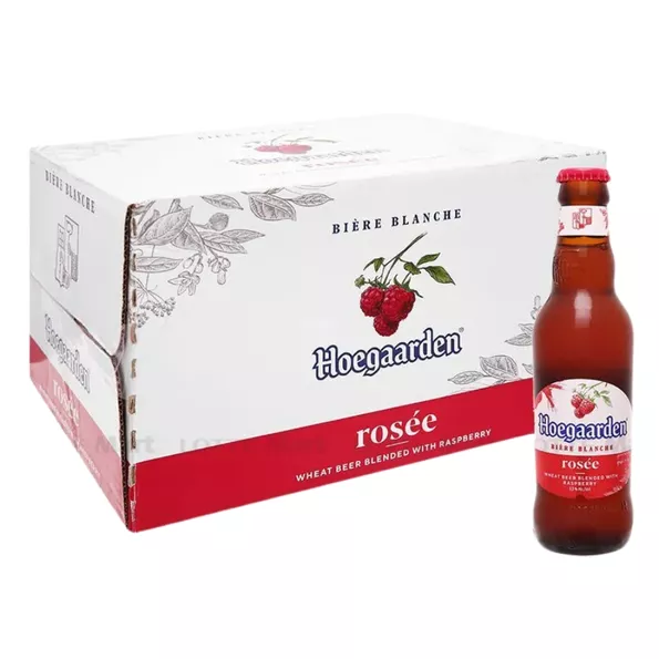 Product image - Bia Hoegaarden Rose 3.3% - Chai 248ml - Thùng 24 Chai