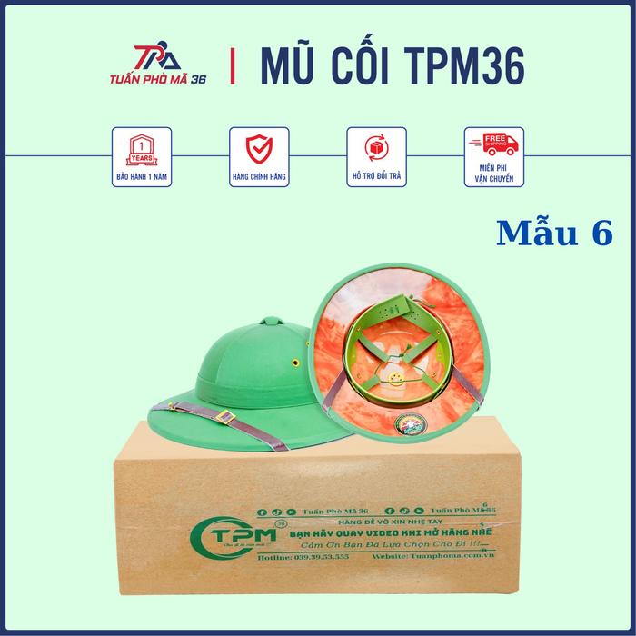 Mũ Cối Bác Hồ Xanh Tuấn Phò Mã 36