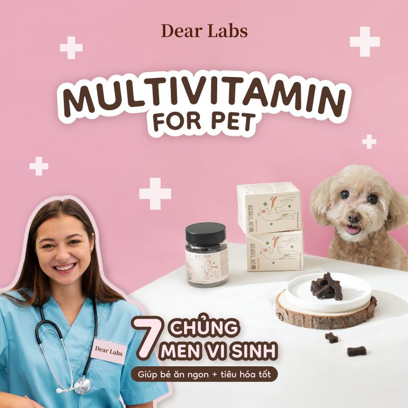 Product image - Multi Vitamin Dearlabs / Hộp 60 viên - Hết Biếng ăn, nấm da, rụng lông, chảy nước mắt