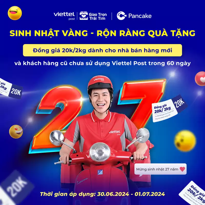 Viettel Post: Mừng sinh nhật vàng - Rộn ràng quà tặng