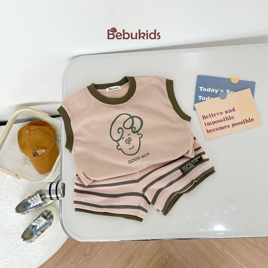 SB2386- bộ polo mix màu bé trai naugood