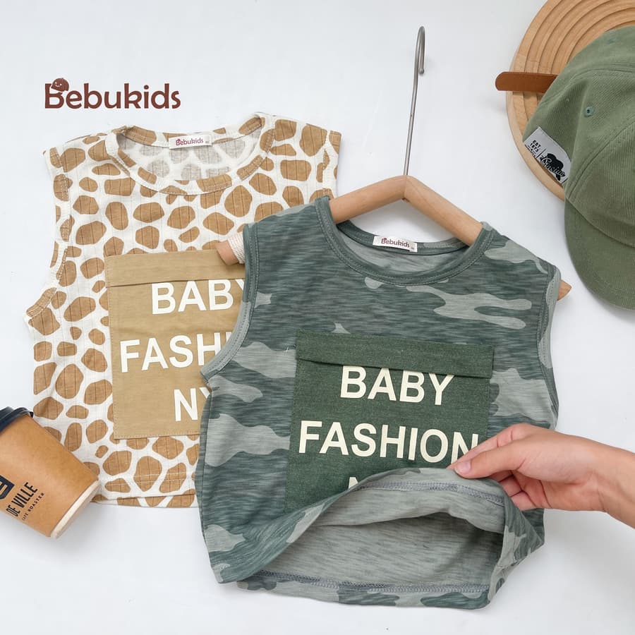 SB1944- bộ ba lỗ rằn ri bé trai in chữ babyfashion nyc