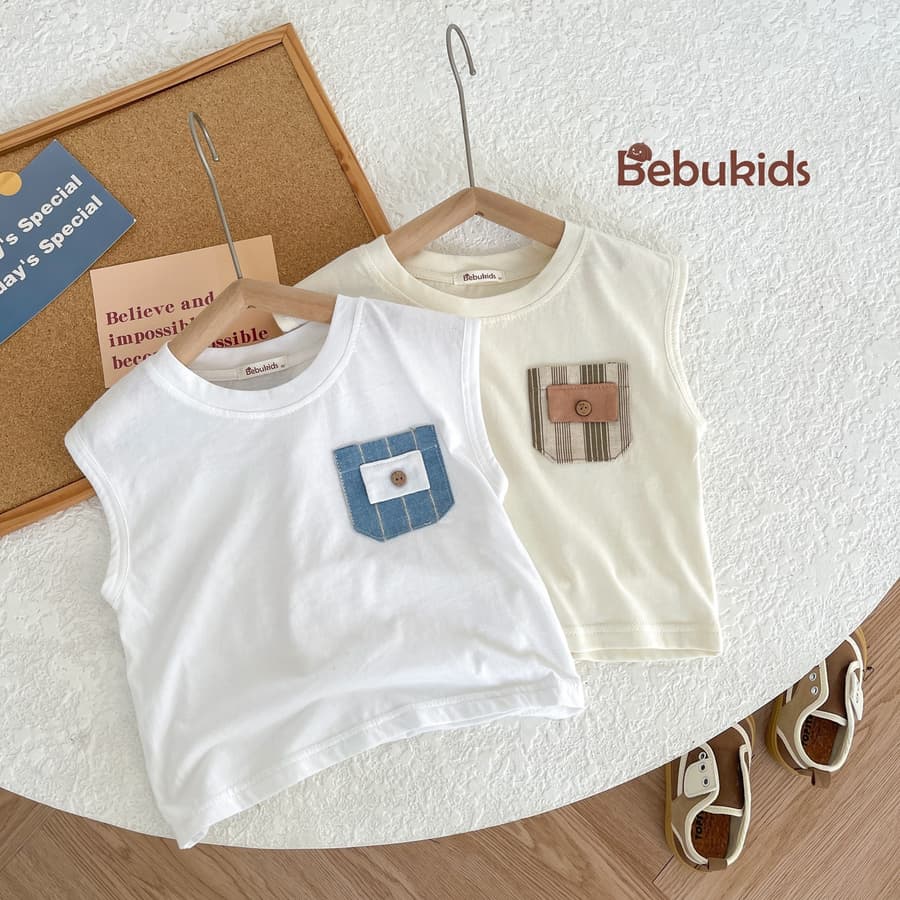 SB1868-Set bộ ba lỗ cho bé chất liệu cotton mêm mát phối túi ngực