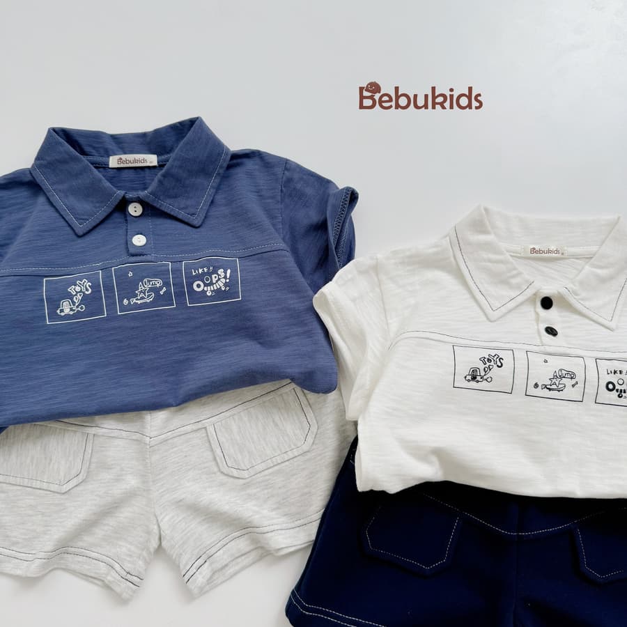 SB2033- bộ polo cộc tay 3 ô vuông in hình