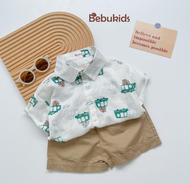 SB2386- bộ polo mix màu bé trai oto