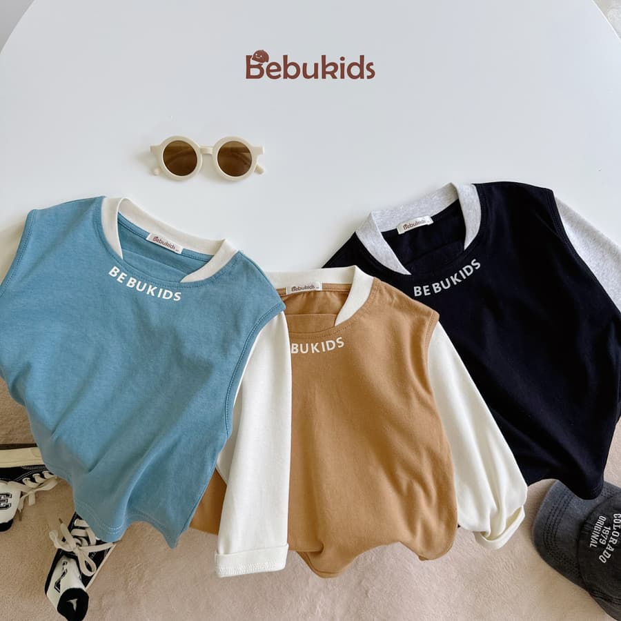 SB2072- bộ dài tay phối tay cổ in chữ bebukids