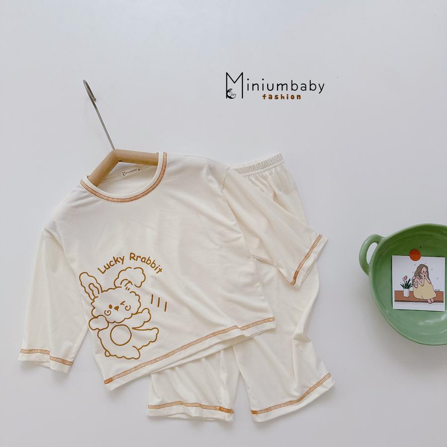 SB2008- bộc dài tay in thỏ sườn trắng