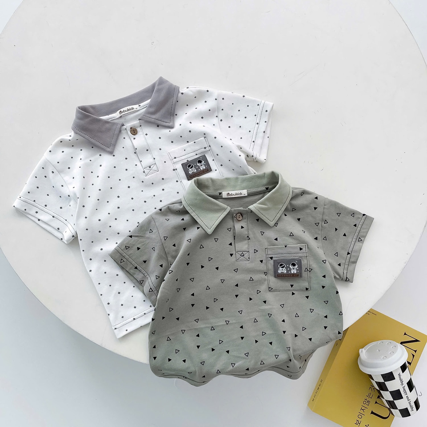 SB2249- bộ polo cộc tay logo phi hành gia