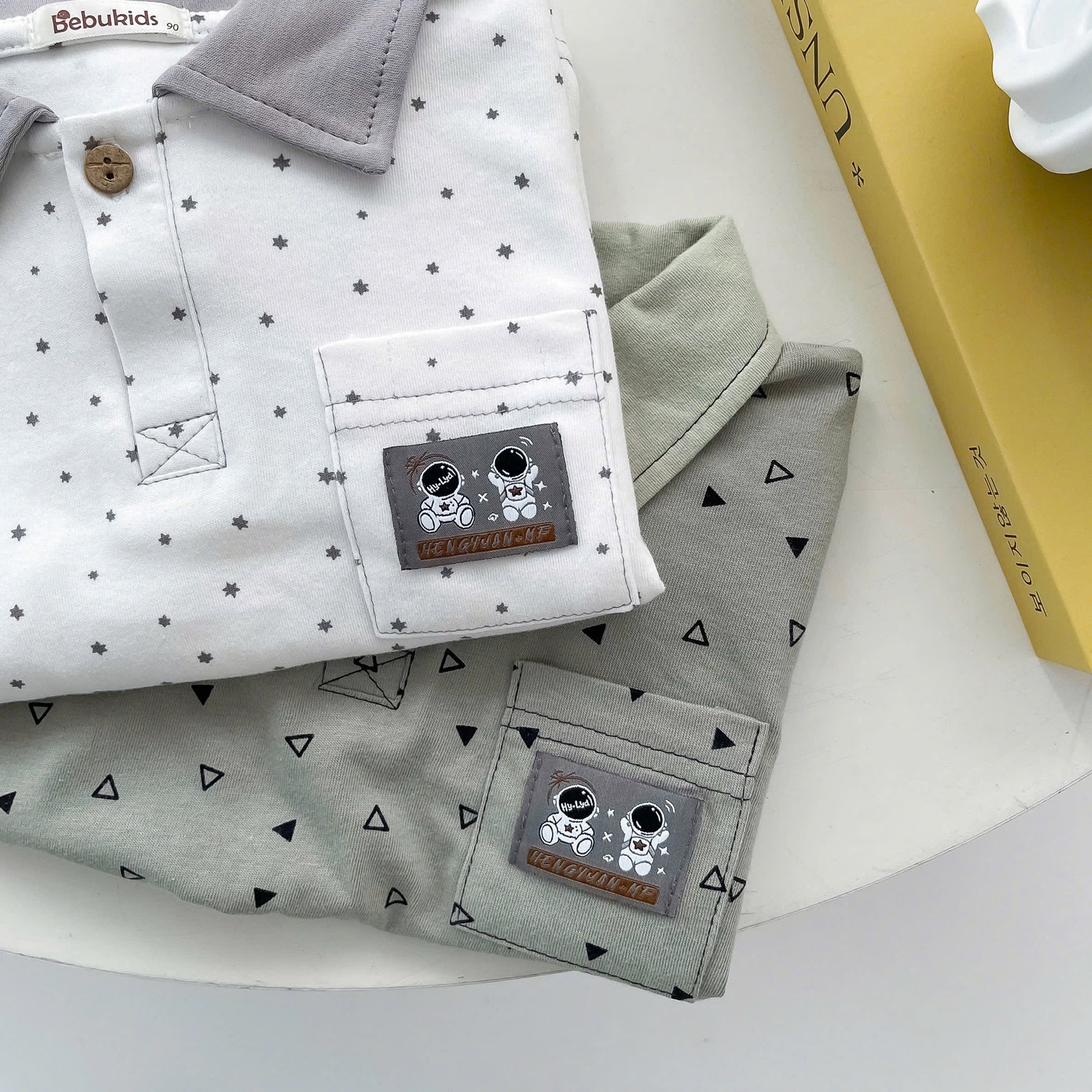 SB2249- bộ polo cộc tay logo phi hành gia