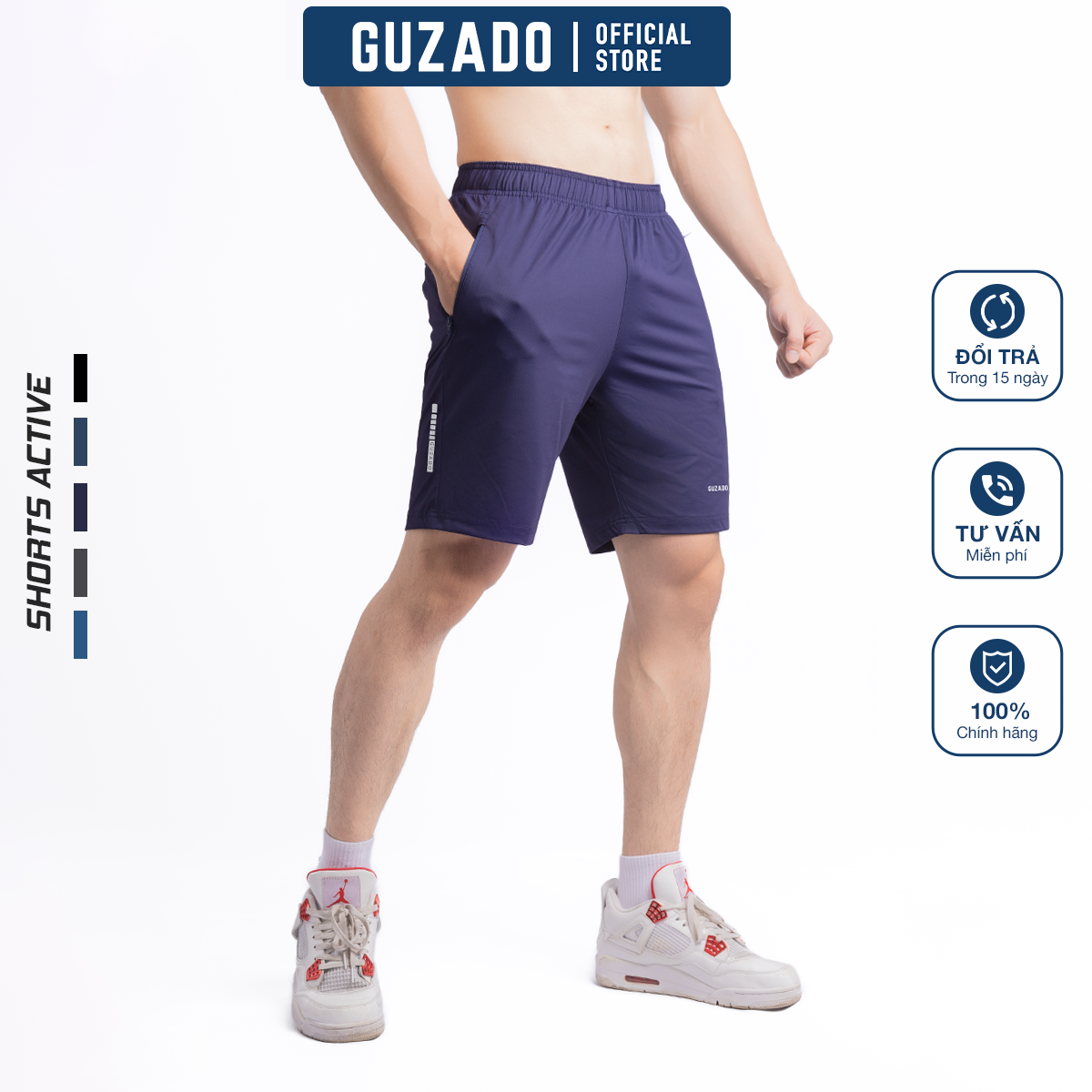 Quần đùi thể thao thun lạnh cao cấp GSR05