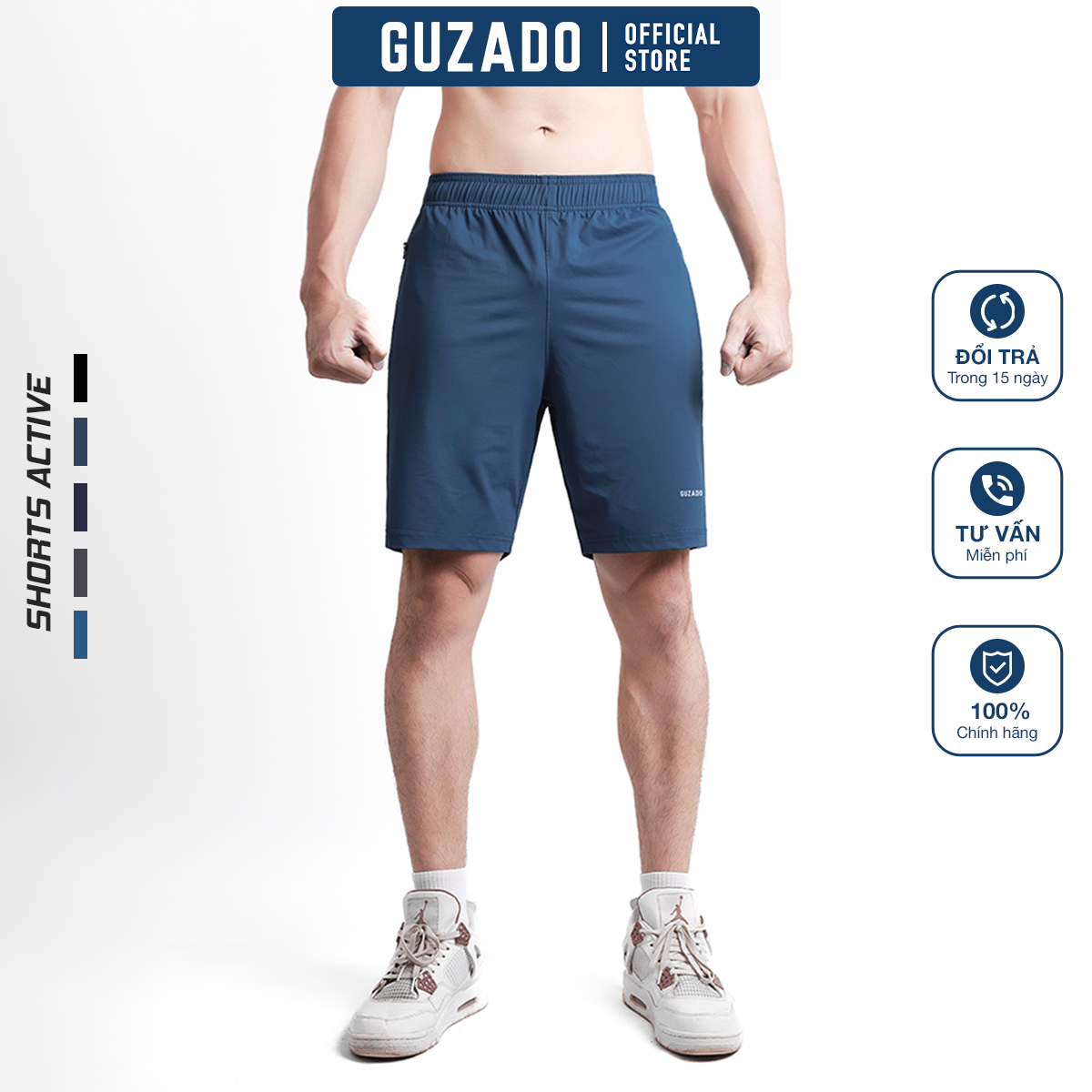 Quần Short Thể Thao GUZADO 5 Màu Trẻ Trung Năng Động GSR05