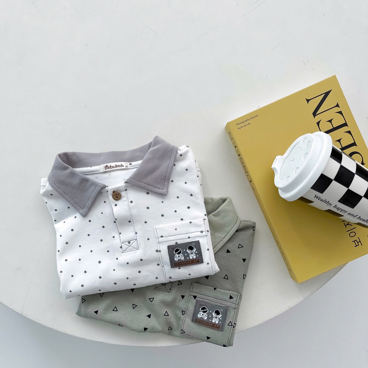 SB2249- bộ polo cộc tay logo phi hành gia