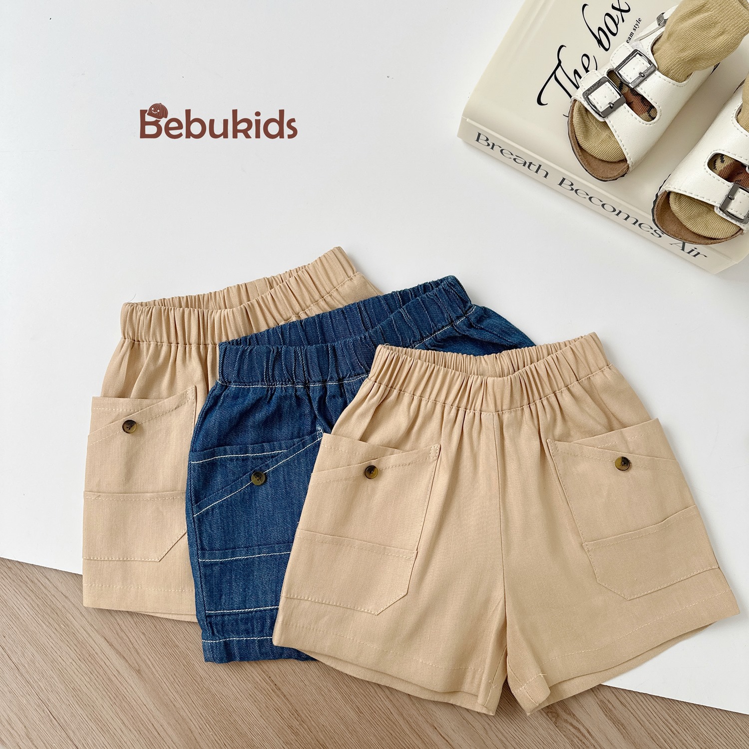 SB2122- bộ polo phối cổ tay nẹp, in họa tiết ngôi nhà, bánh quy