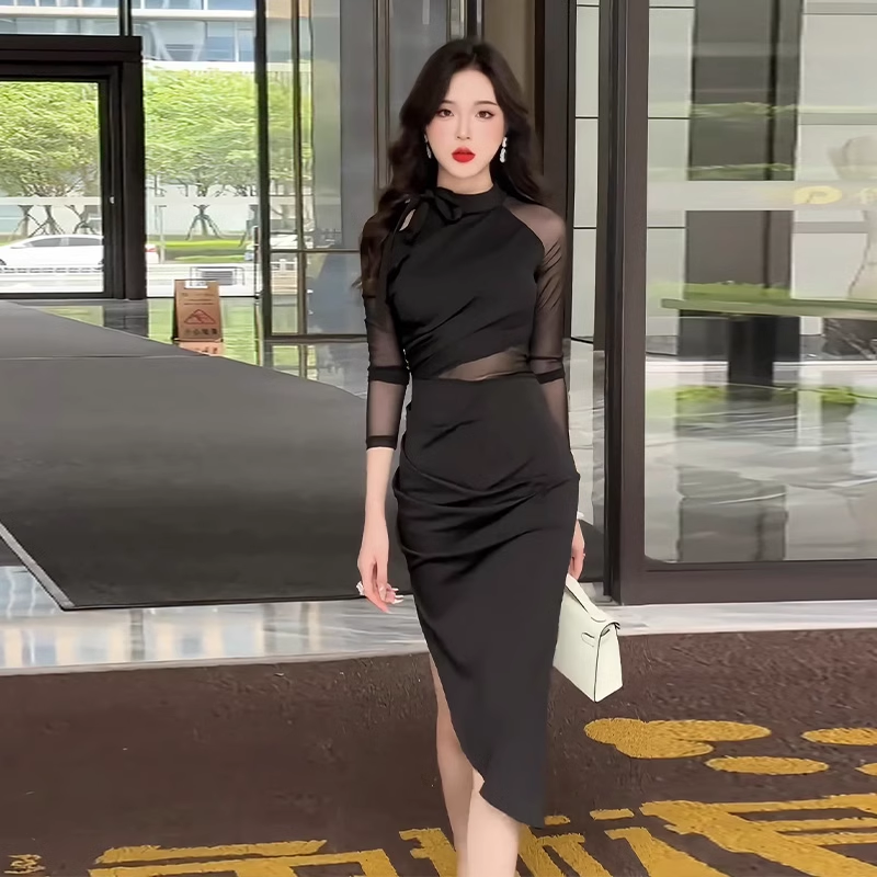 15903-Đầm body đen phối lưới cutout ( thun mịn, voan lưới)_thumbnail_0