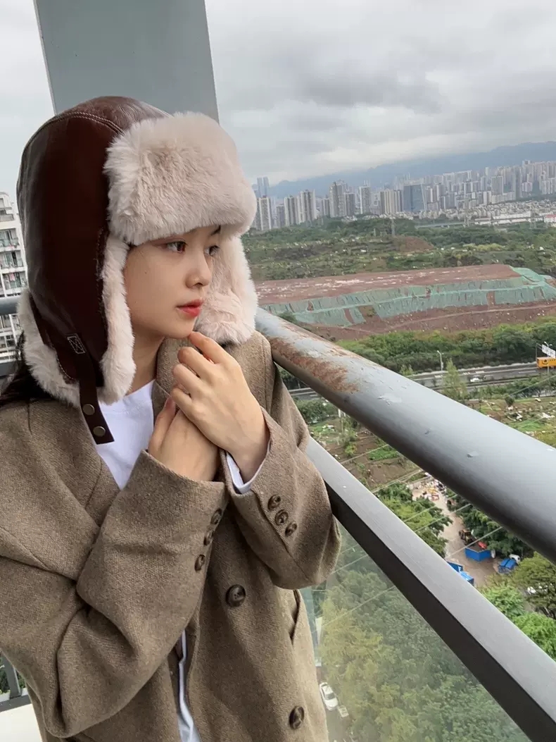 Mũ phi công da lót lông Pilot #HZ2503_thumbnail_10