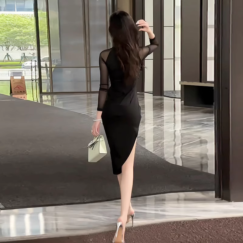 15903-Đầm body đen phối lưới cutout ( thun mịn, voan lưới)_thumbnail_2