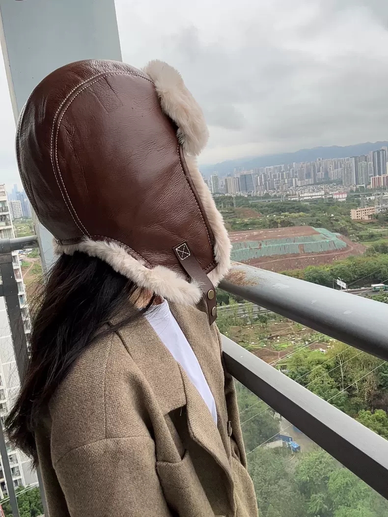 Mũ phi công da lót lông Pilot #HZ2503_thumbnail_11