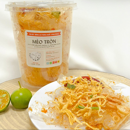 Bánh tráng khô gà