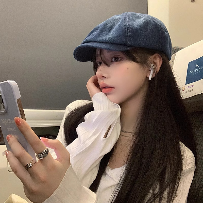 Mũ nồi beret vải bò jean dành cho nam & nữ HZ2506_thumbnail_6