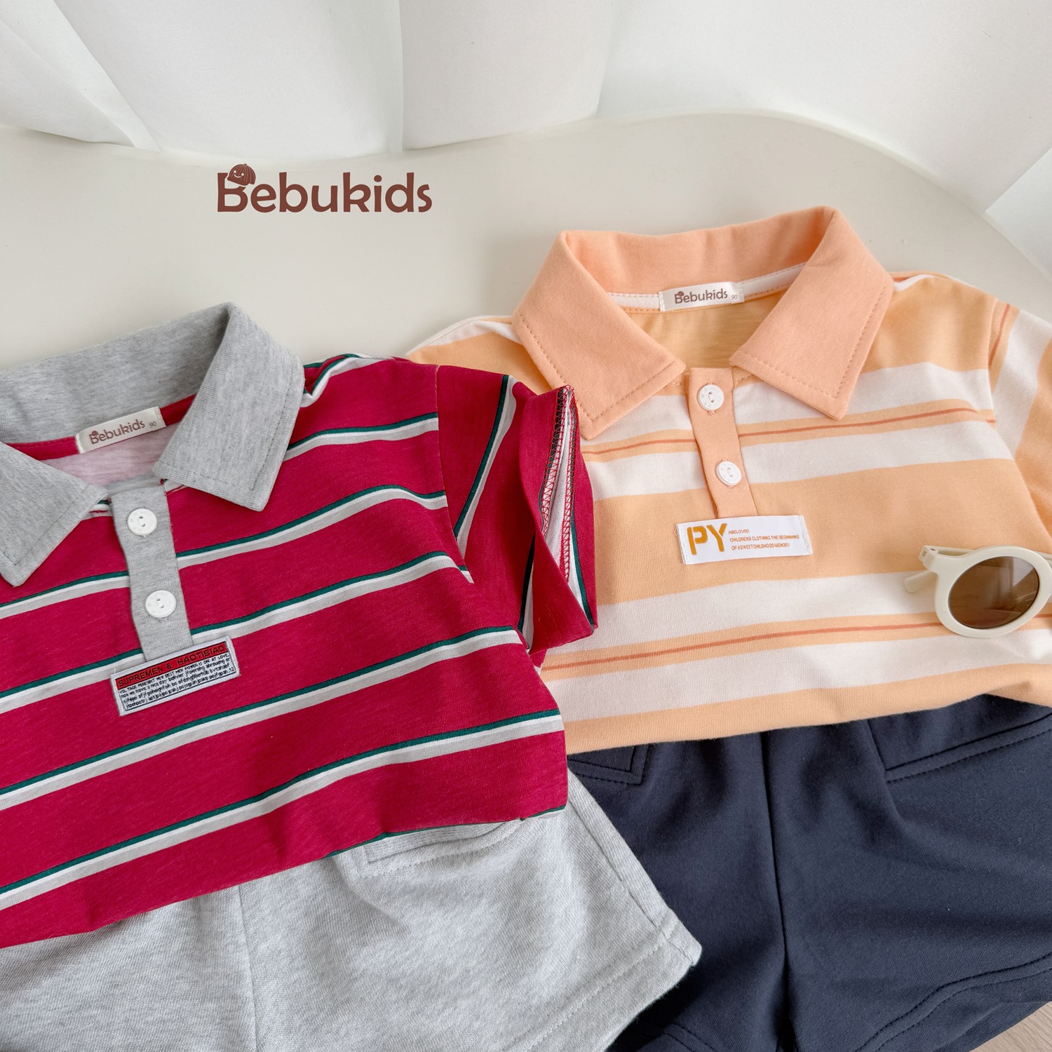 SB2259- bộ polo kẻ ngang