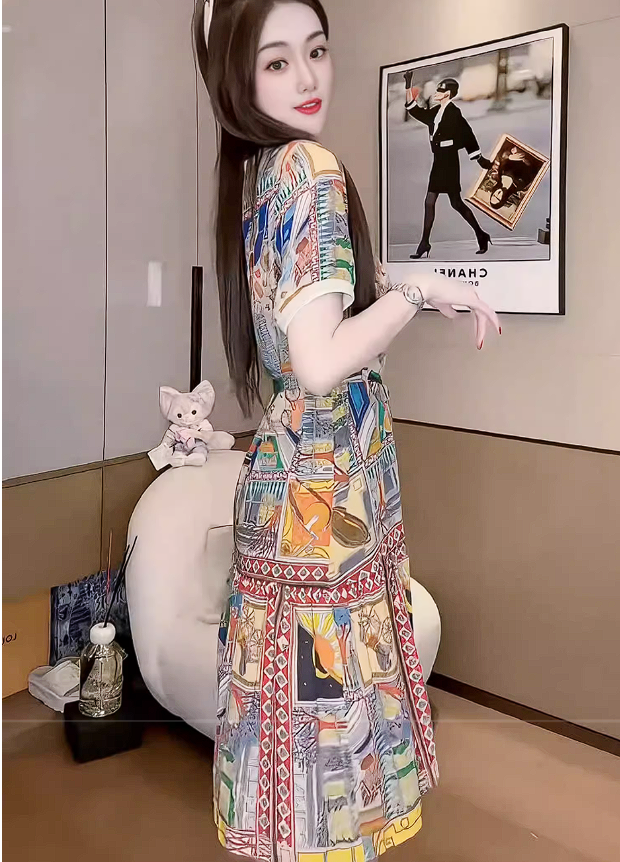 16230-Đầm lụa in hoạ tiết thổ cẩm 3D ( voan lụa)_thumbnail_2