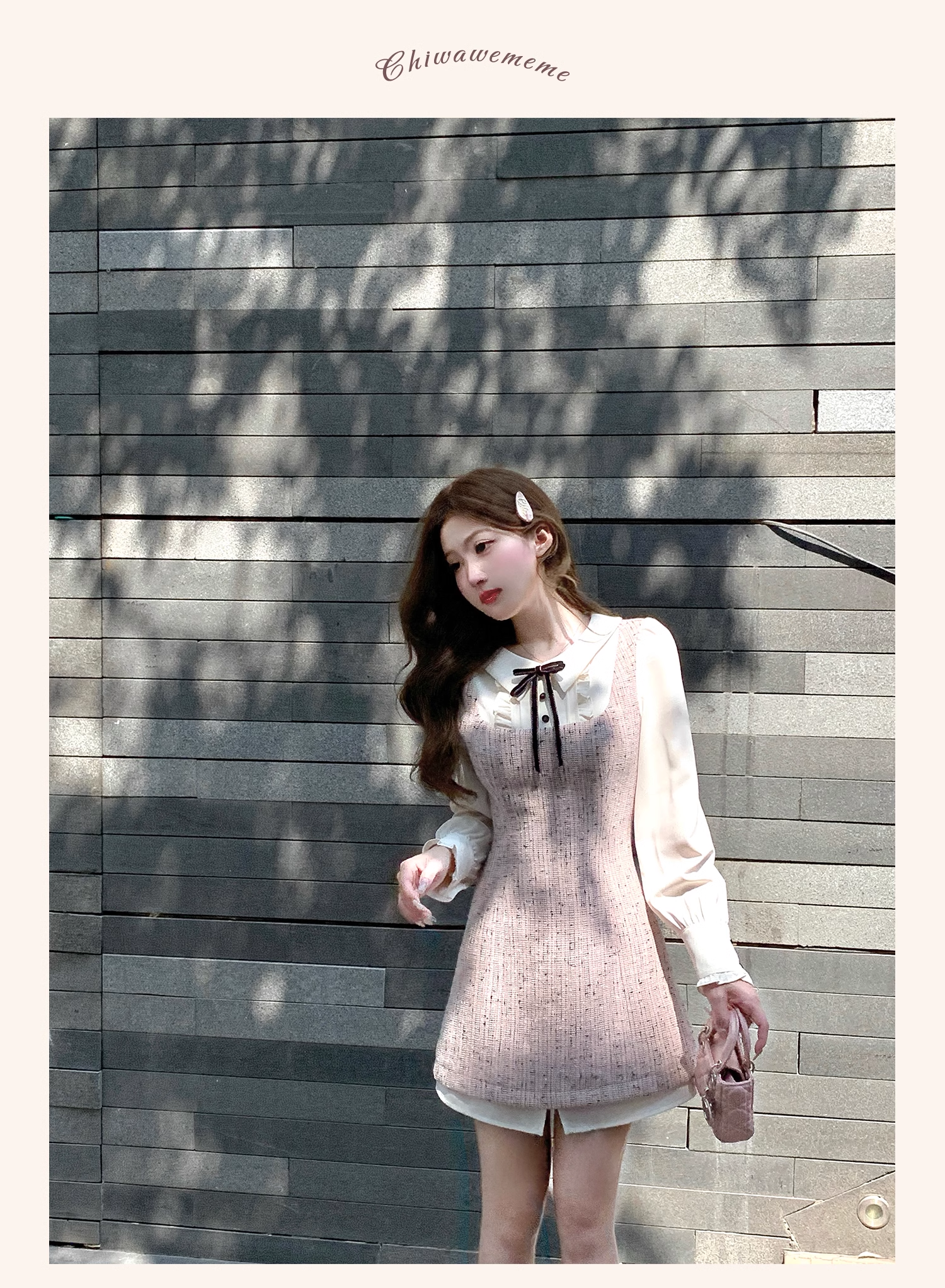 15809-Đầm tiểu thư dáng A phới tay voan dài ( dạ text, voan)_thumbnail_3