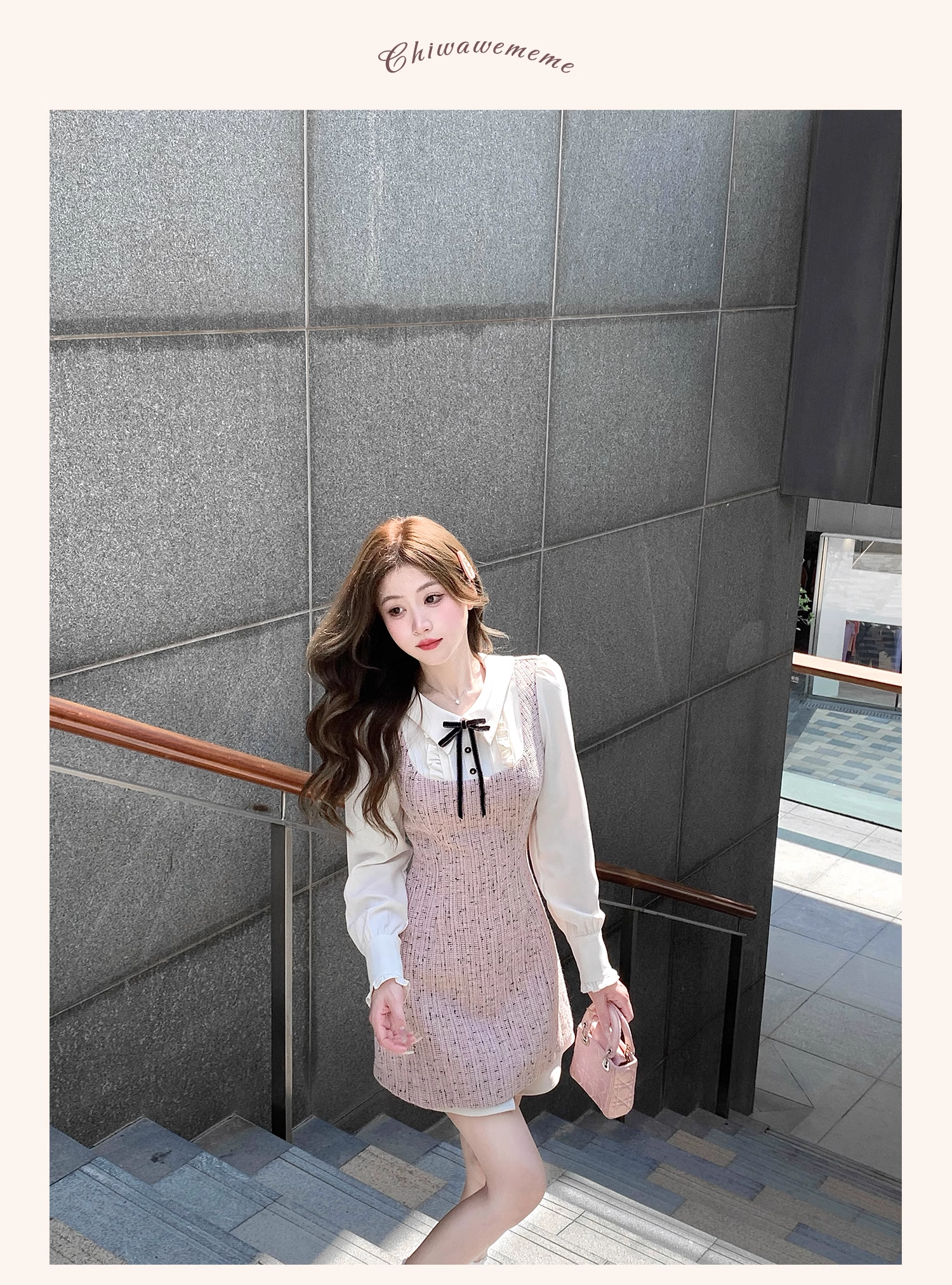 15809-Đầm tiểu thư dáng A phới tay voan dài ( dạ text, voan)_thumbnail_1