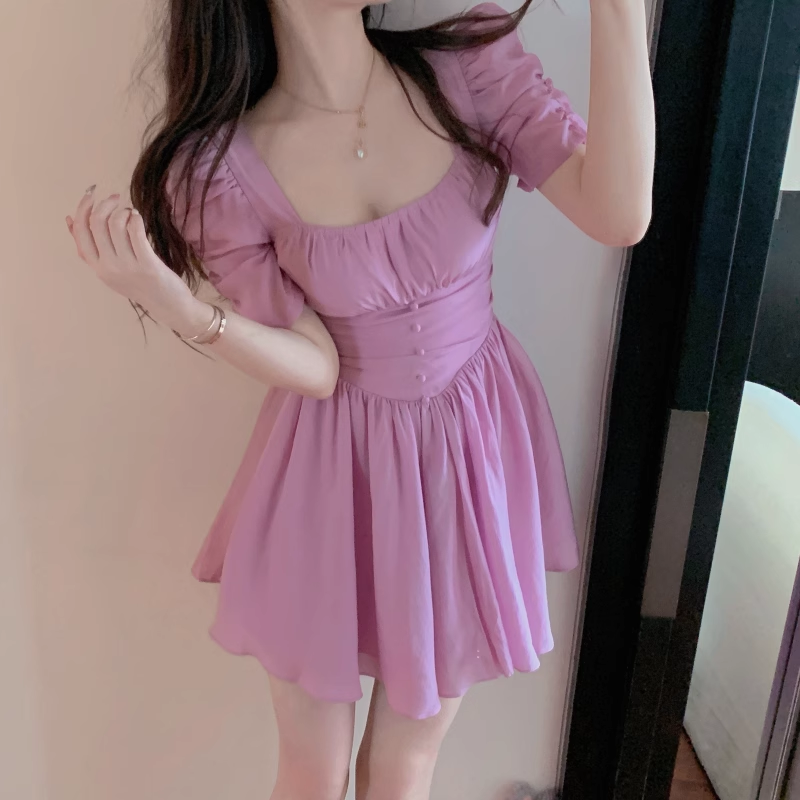 15587-Đầm xòe tiểu thư  màu hồng ruốc ( lụa dubai,lót)_thumbnail_3