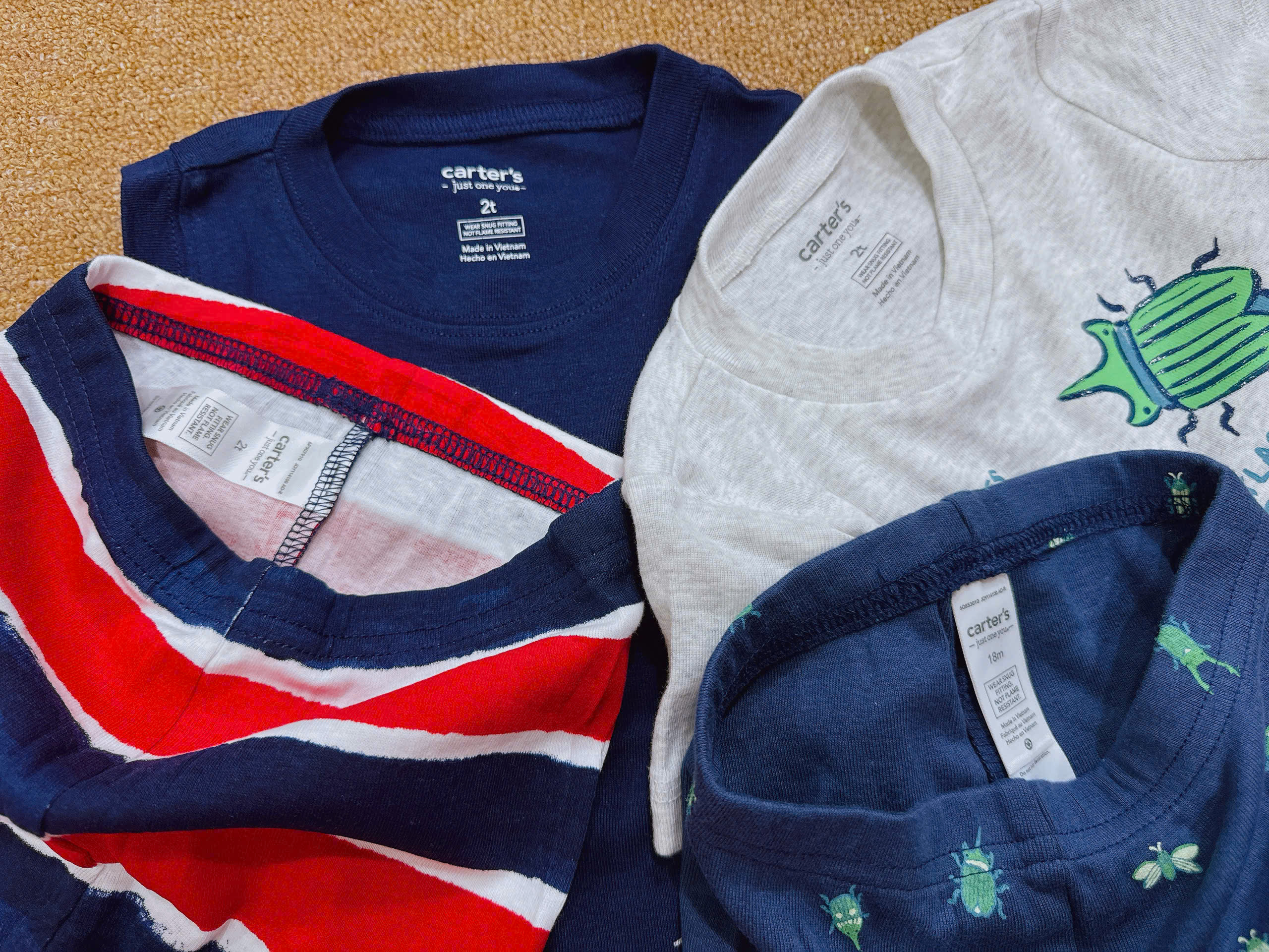 S16 SET BỘ BÉ CARTER 99K BỘ CHỌN MÀU, NGẪU NHIÊN 1 BỘ 90K