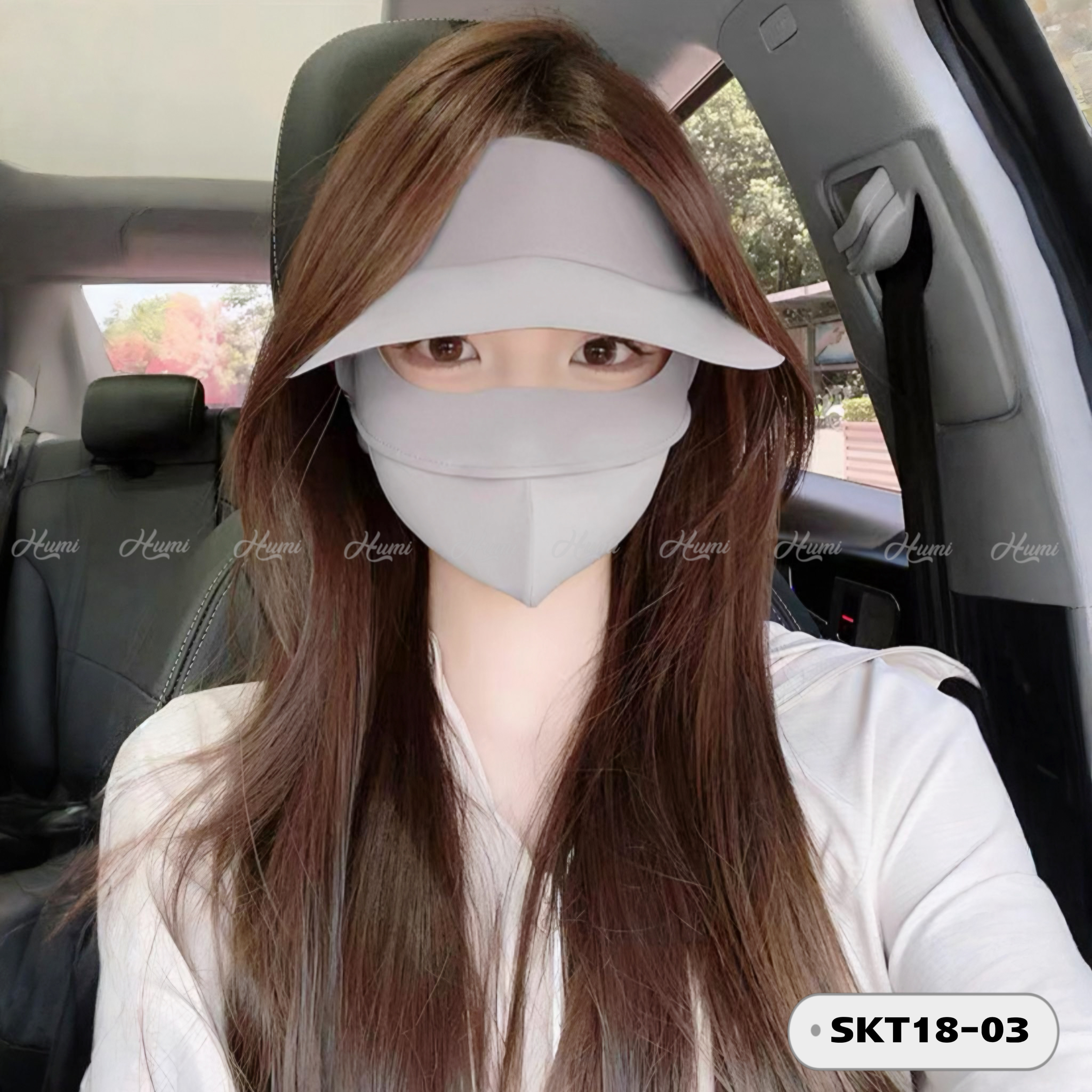 KHẨU TRANG FULL MẶT CHỐNG TIA UV (SKT18-03 Xám nhạt)