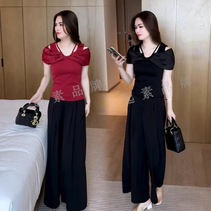 16400-Áo kiểu bẹt  vai cổ yếm cách điệu ( thun tăm, lụa)_thumbnail_0