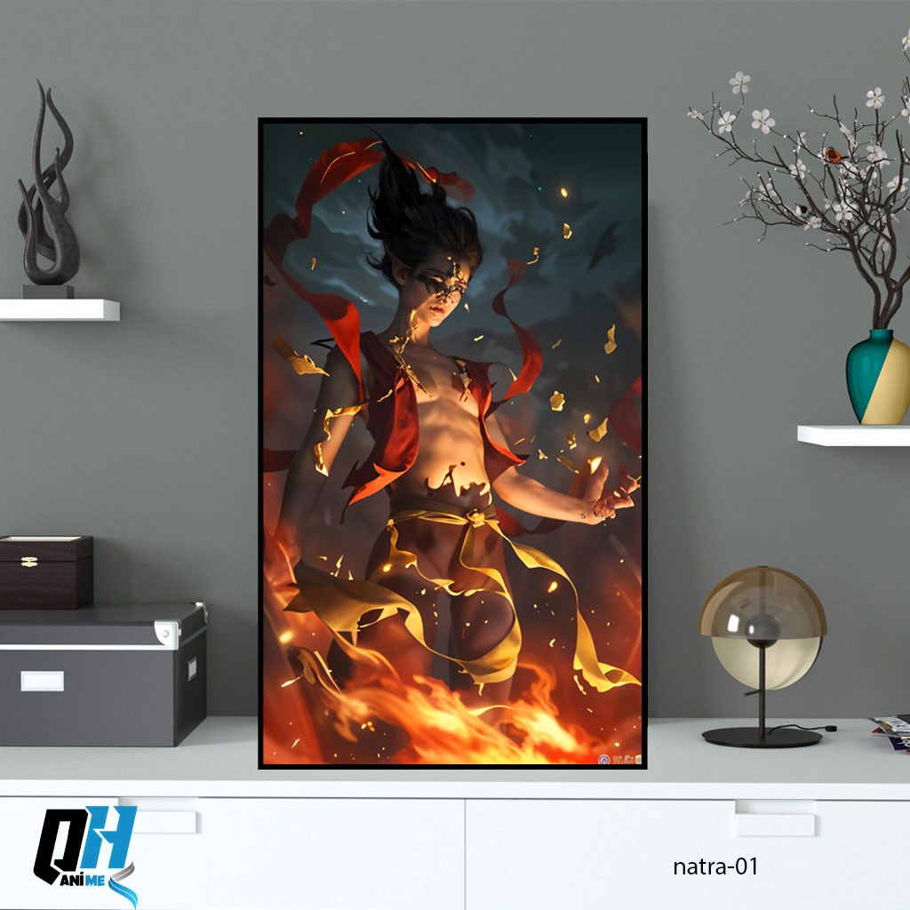 TRANH DÁN TƯỜNG NA TRA MA ĐỒNG NÁO HẢI,DÁN TƯỜNG FOMEX 5mm,DECOR TRANG TRÍ,TRANH ANIME DÁN TƯỜNG