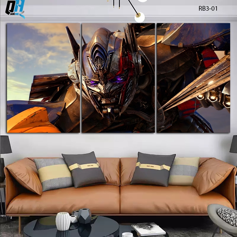 Bộ 3 Tranh Dán Tường Transformers,Trang Trí ,Tranh Treo Tường Decor Phòng Ngủ,Phòng Game