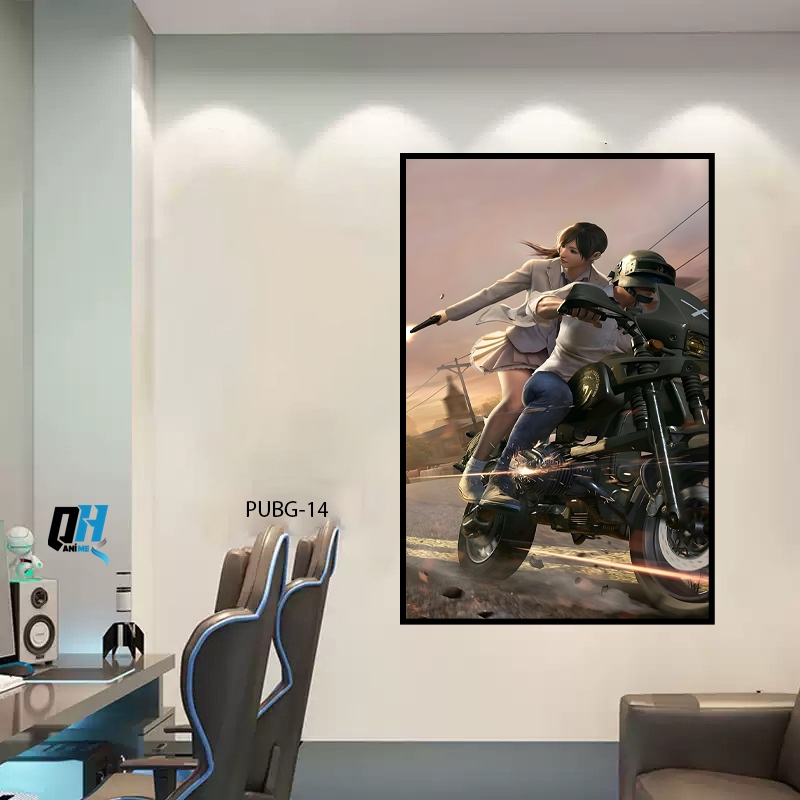 TRANH DÁN TƯỜNG PUBG,DÁN TƯỜNG FOMEX 5MM,DECOR TRANG TRÍ,TRANH ANIME DÁN TƯỜNG