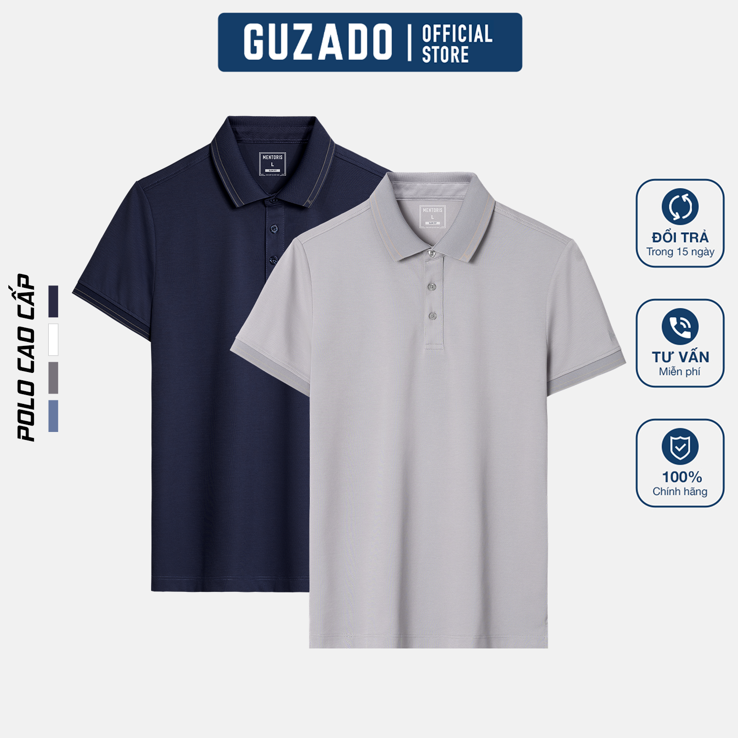 Áo Polo Guzado Vải Cotton Form Slim Fit Trẻ Trung Thanh Lịch MPL2514S