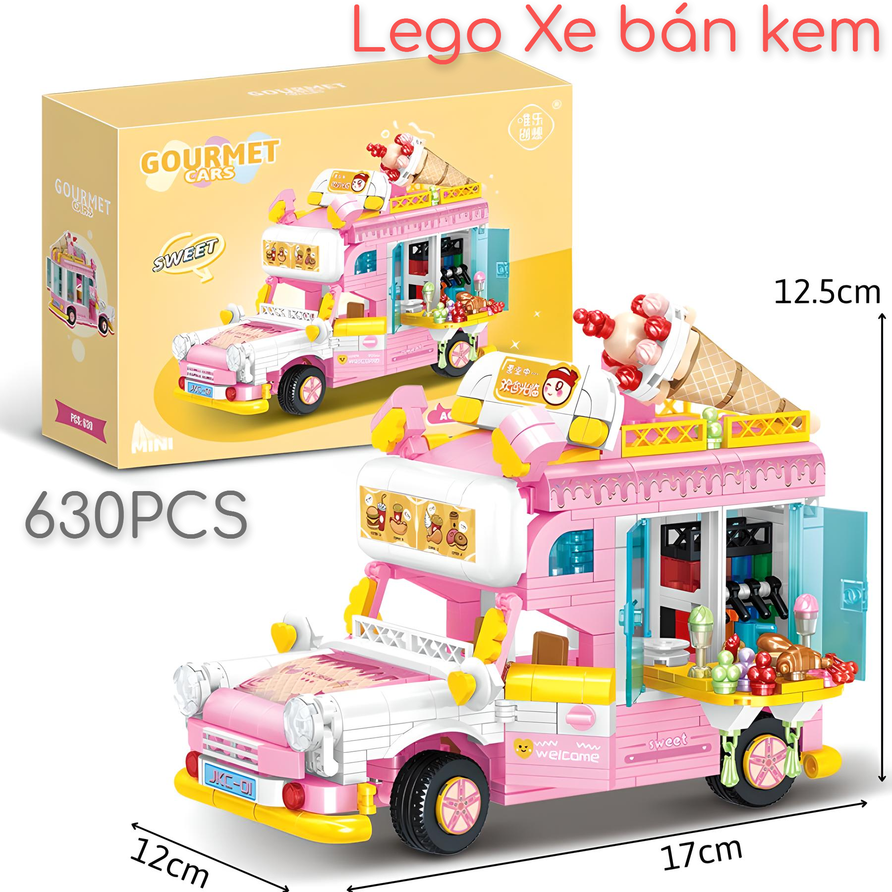 LEGO Xếp hình Xe bán Kem dành cho bé gái (600 chi tiết)