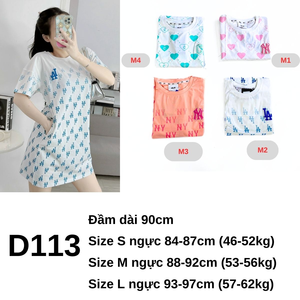 D113 - Đầm NY cổ tròn