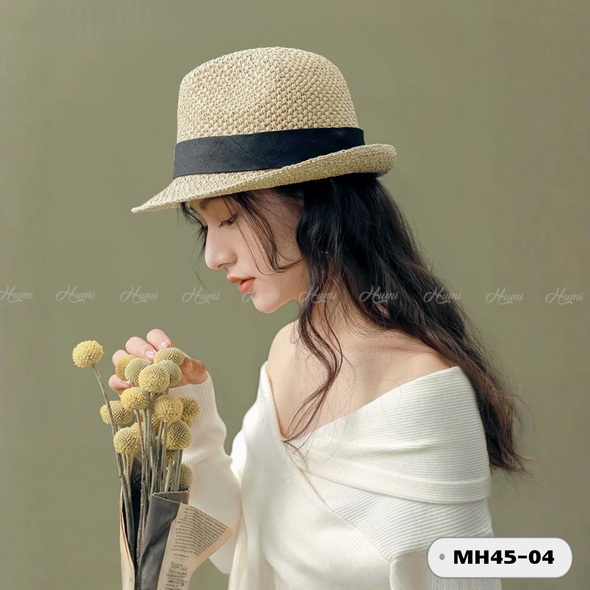 MŨ JAZZ CAO CẤP (MH45-04 Kem)