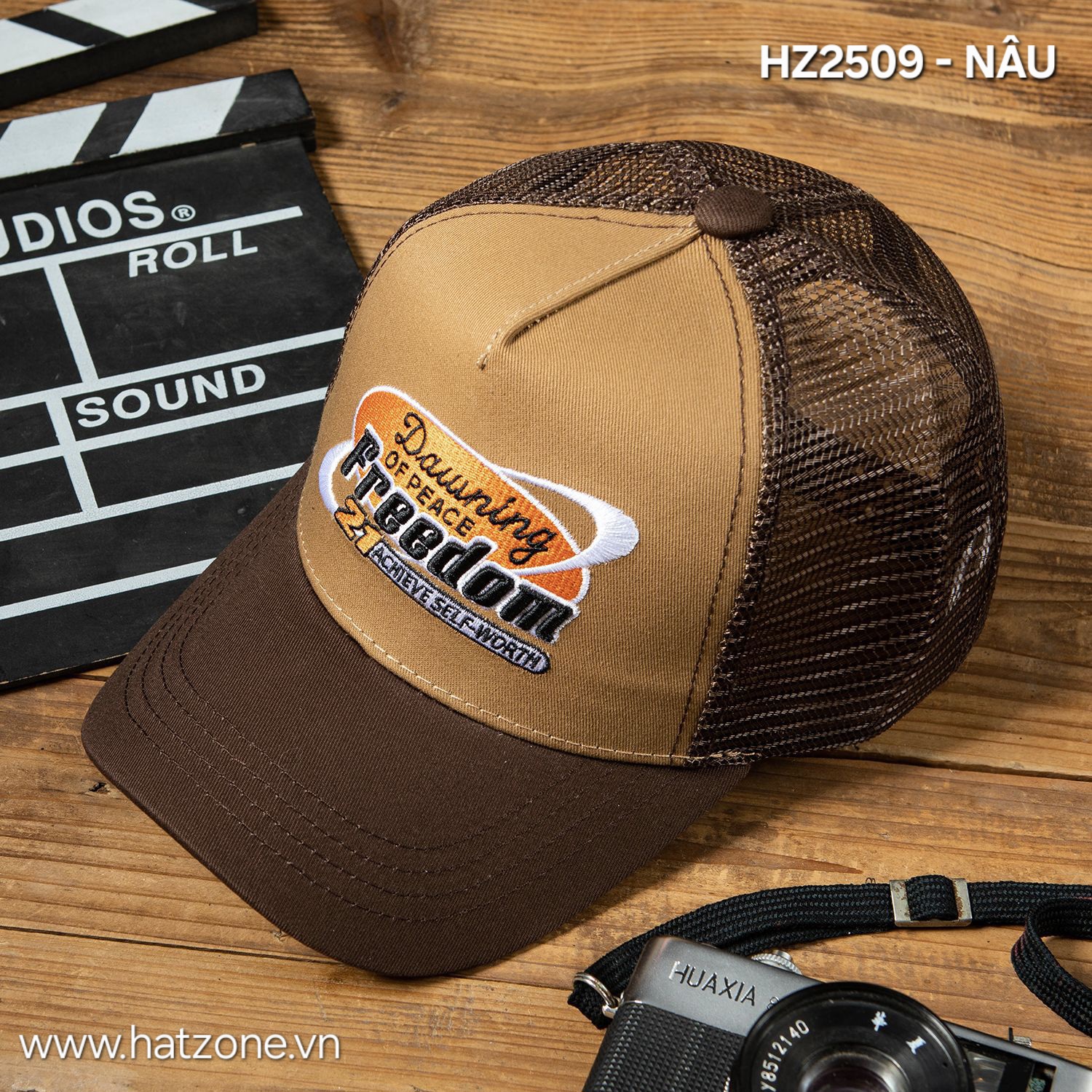 Mũ lưỡi trai trucker nửa lưới FREEDOM #HZ2509_thumbnail_2