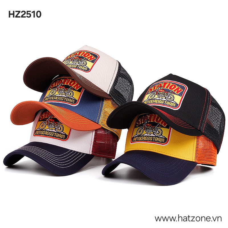 Mũ lưỡi trai trucker nửa lưới Motorcross Team #HZ2510_thumbnail_4