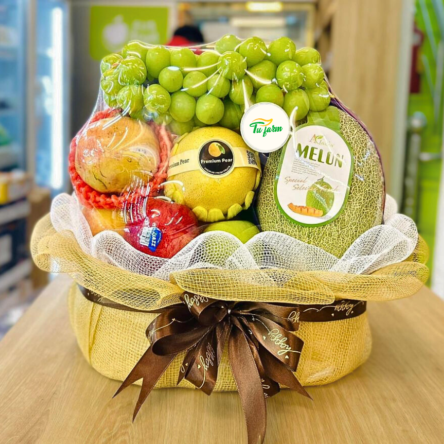 Giỏ trái cây quà tặng mừng khai trương cao cấp - G1401
