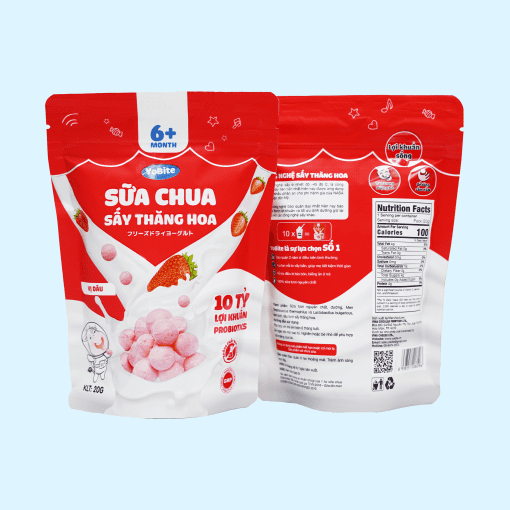 SỮA CHUA SẤY THĂNG HOA - 6 THÁNG - 20G - MÀU ĐỎ - VỊ DÂU