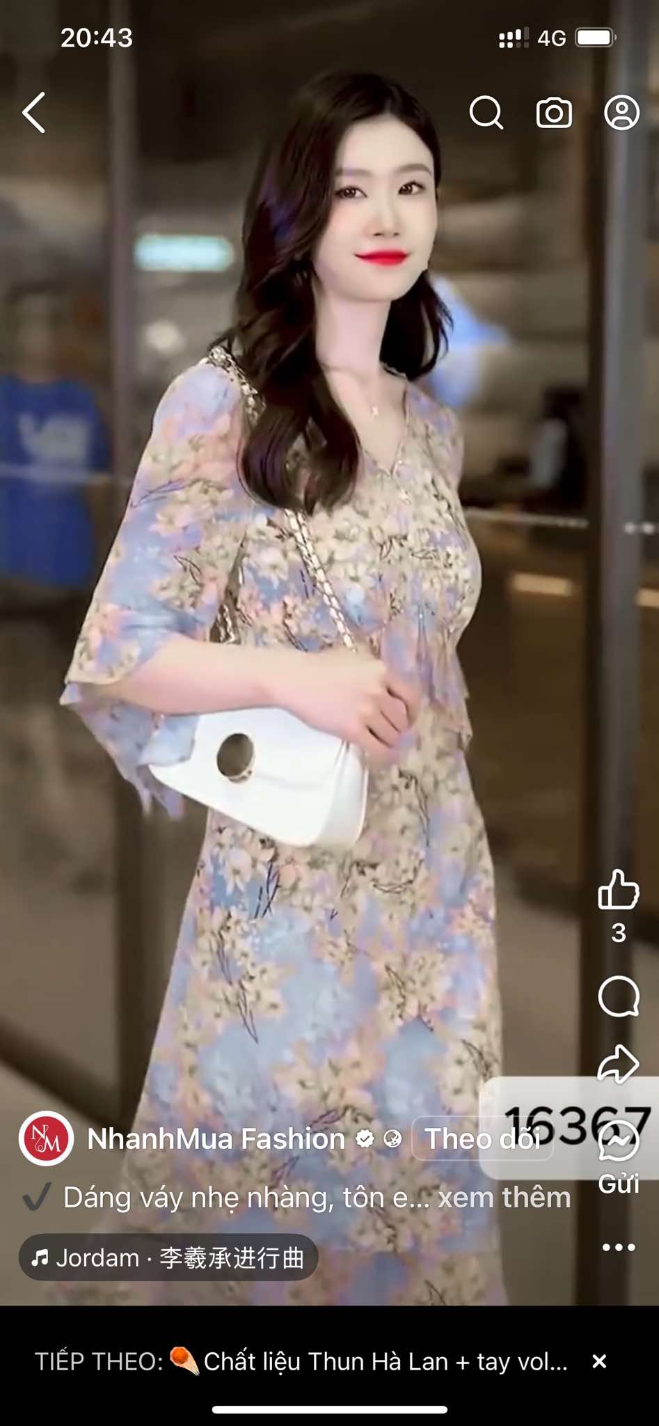 16367-Đầm voan xanh  đuôi cá tay lở ( voan, lót)_thumbnail_0