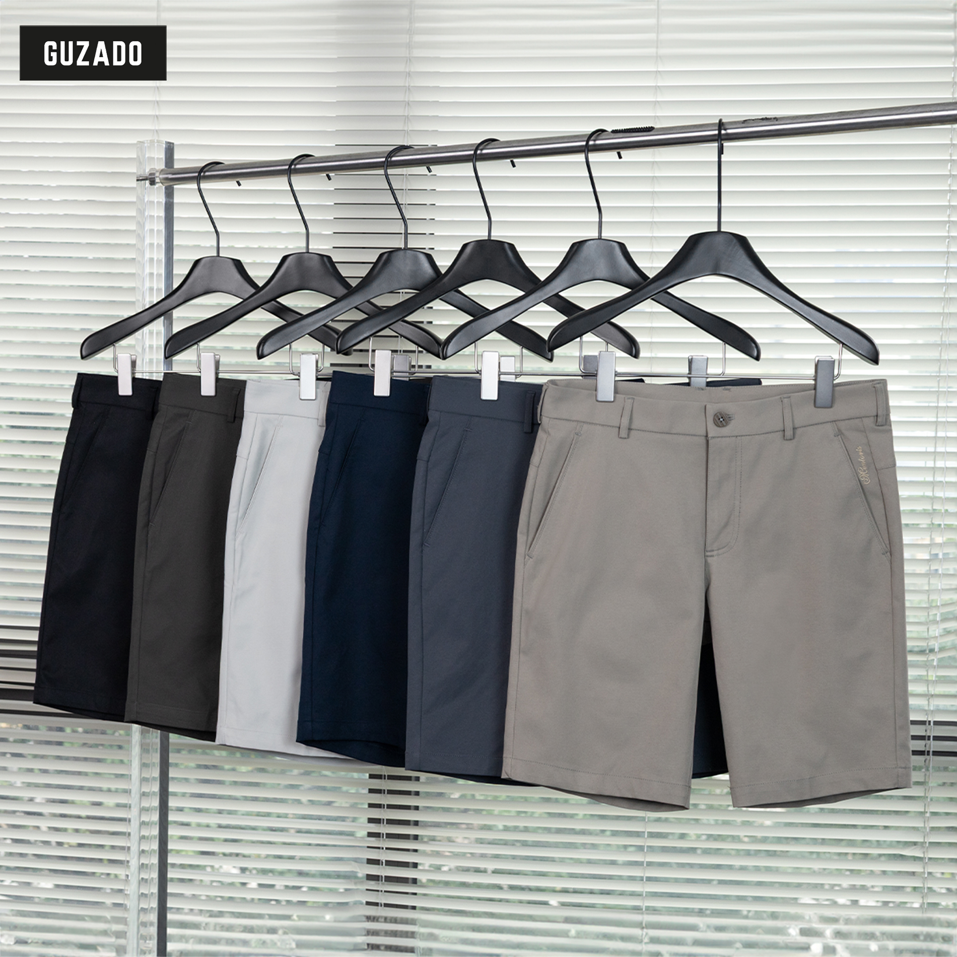 Quần Short Nam GUZADO Vải KaKi Cao Cấp Dày Dặn, Sang Trọng MSR2515